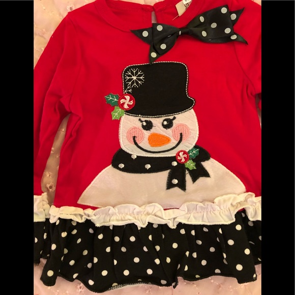 Boutique Winter Snowman Pants & Top 5/6 NEW - Picture 4 of 4